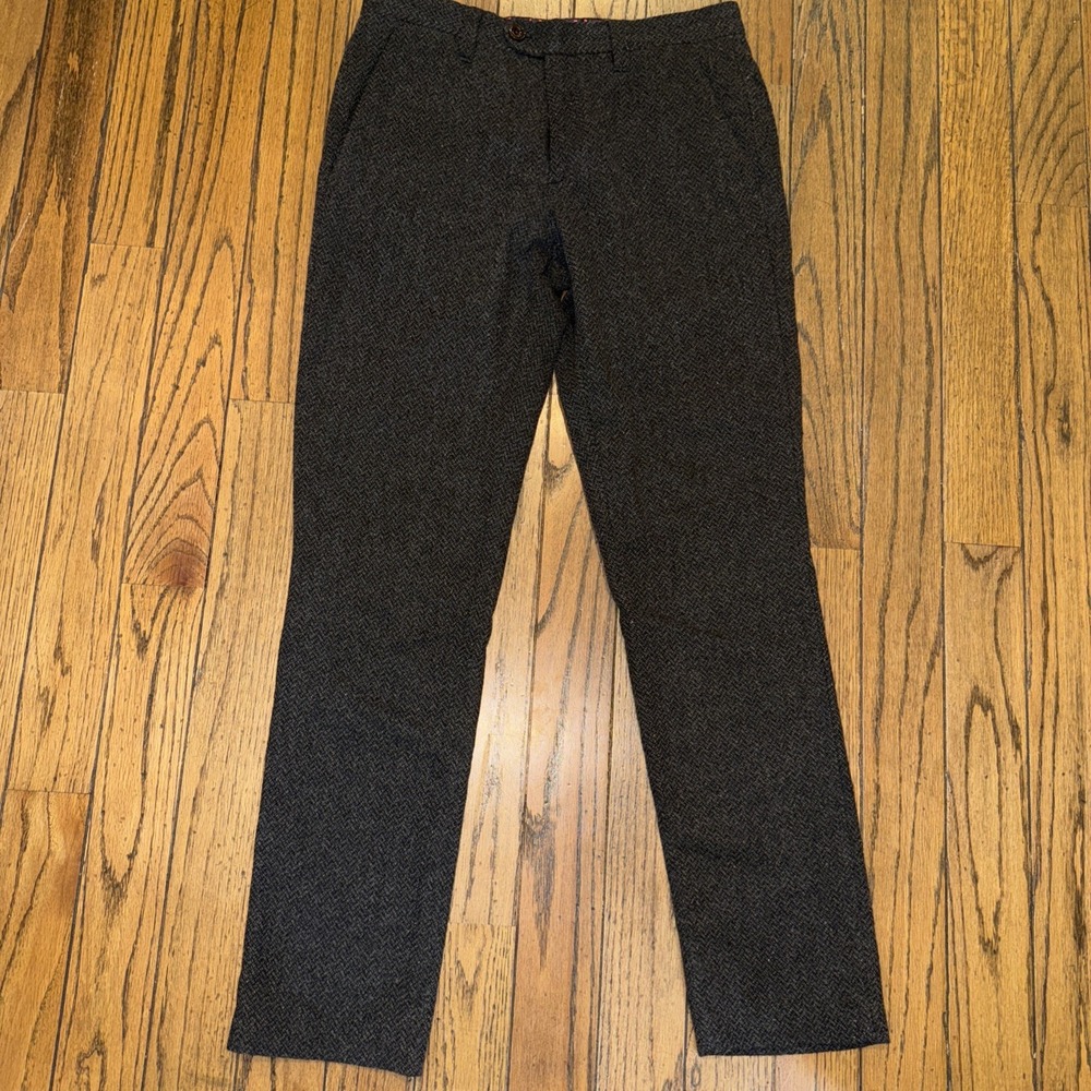 Ted Baker London Women's Size 30R Virgin Wool Blend Pants‎ Heather Gray 30"